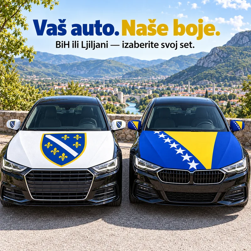 Zastave za auto — BiH i Ljiljani