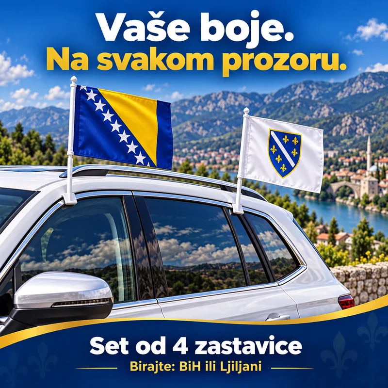 Zastavice za prozore — set 4 komada